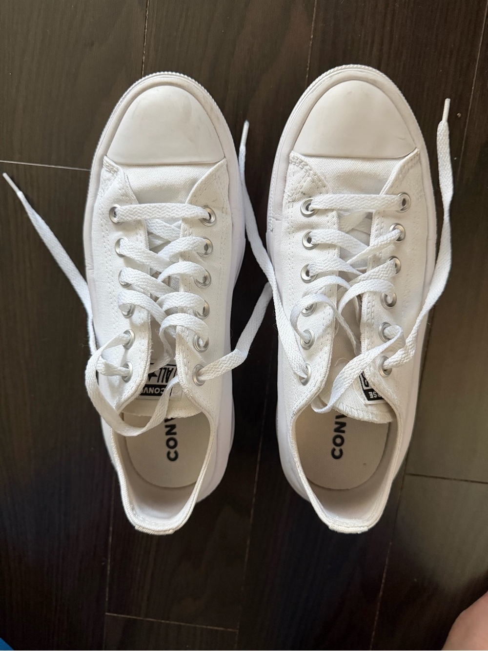 Converse White Low-Top Canvas Sneakers for Women